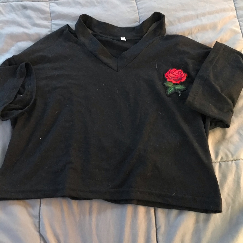 Rose cropped tee